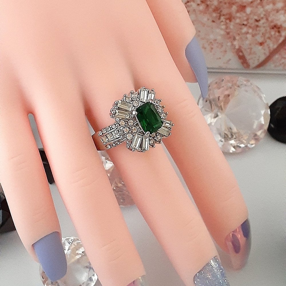 Green Crystal Ring